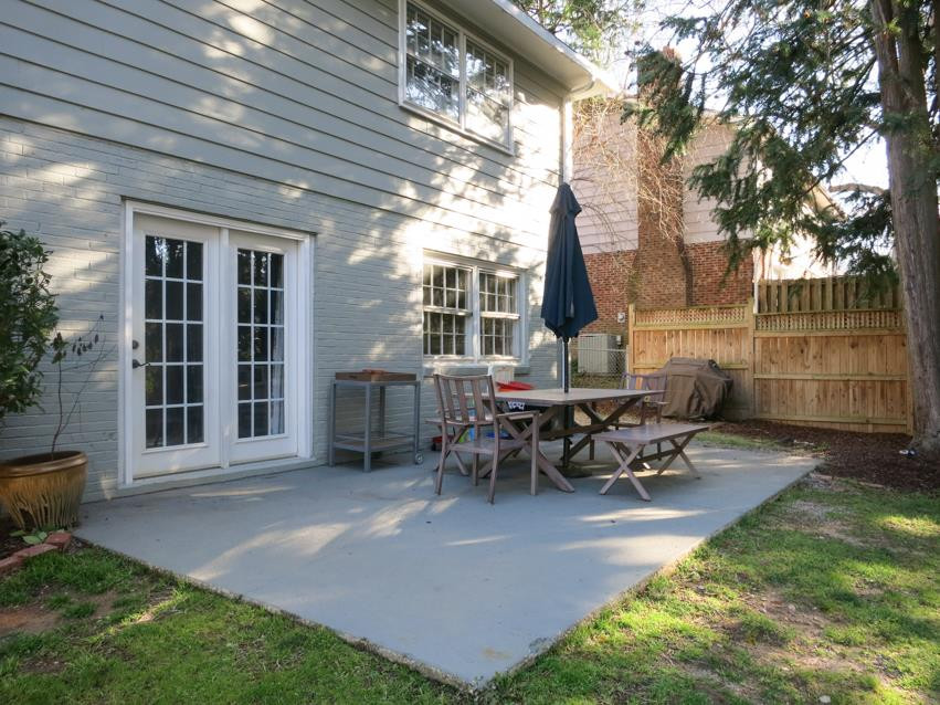 912 Hardimont Road Raleigh, NC 27609 - Photo 22 of 25 View of the big Patio off the Family Rm, great for grilling & entertaining! Patio