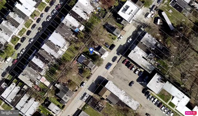 an aerial view of a city