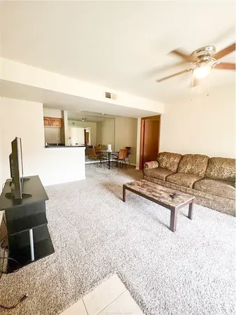 a living room with furniture and a couch