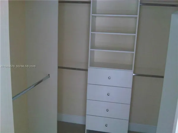 a close view of closet