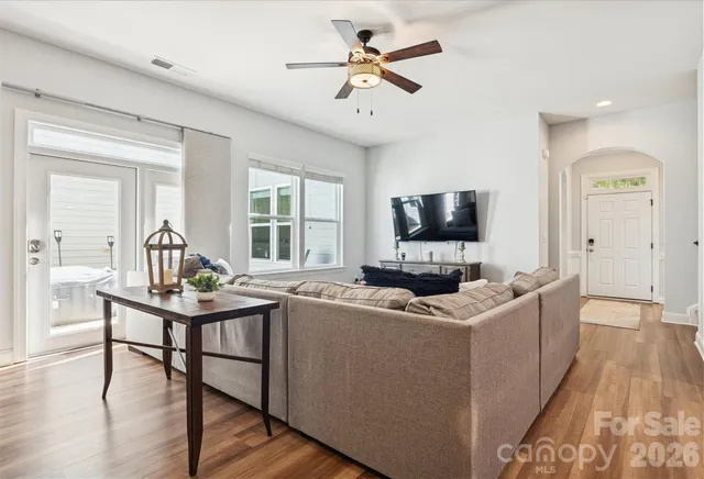 a view of a workspace with furniture