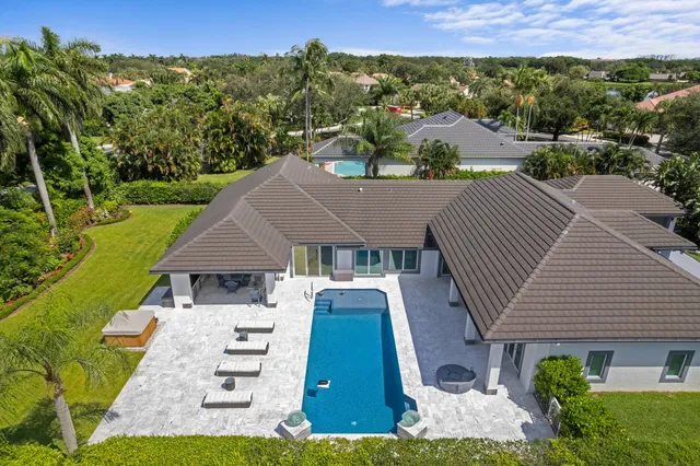 a aerial view of a house