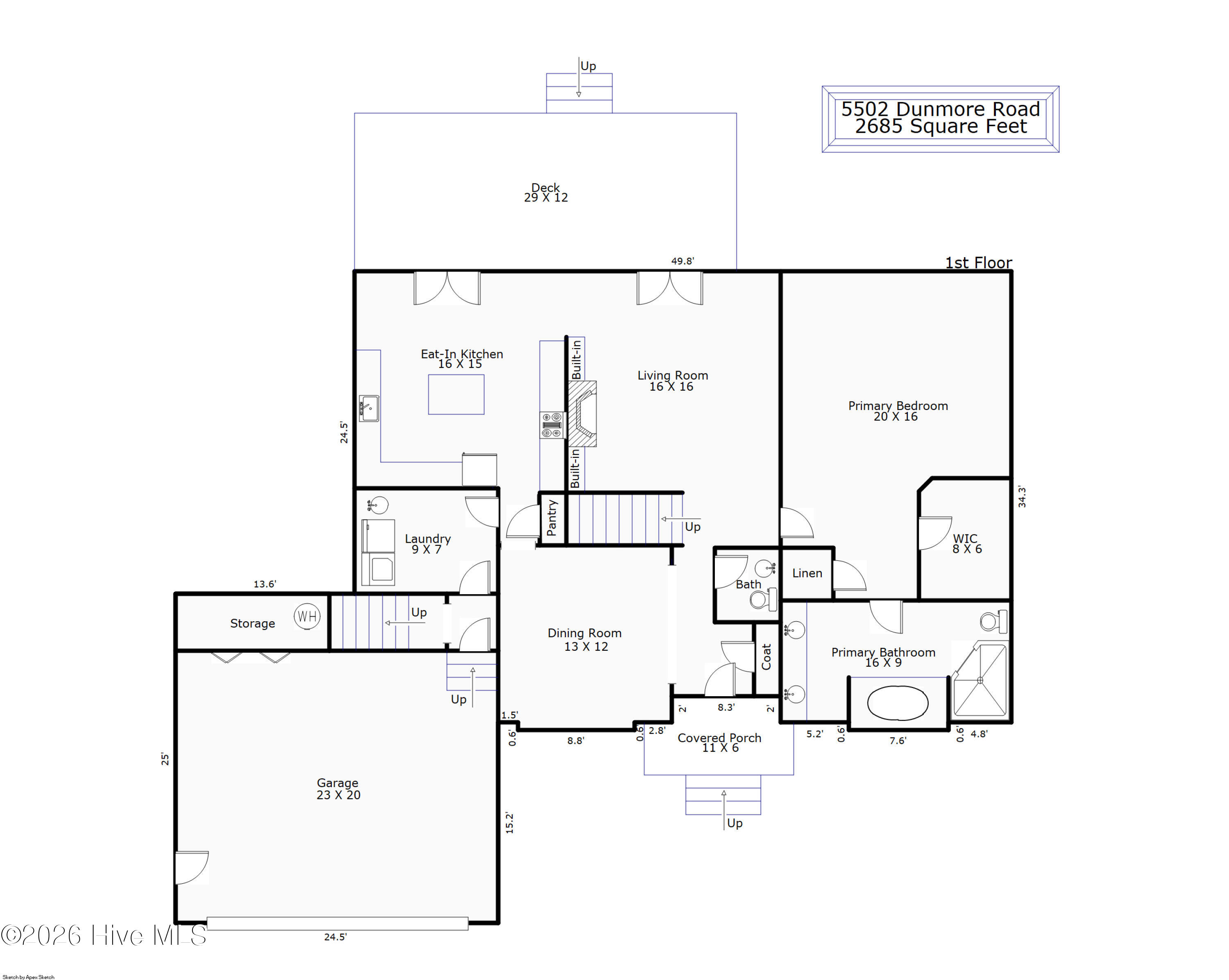 5502 Dunmore Road Wilmington, NC 28409 - Photo 48 of 49 Floor Plan 5502 Dunmore Road-1st Floor