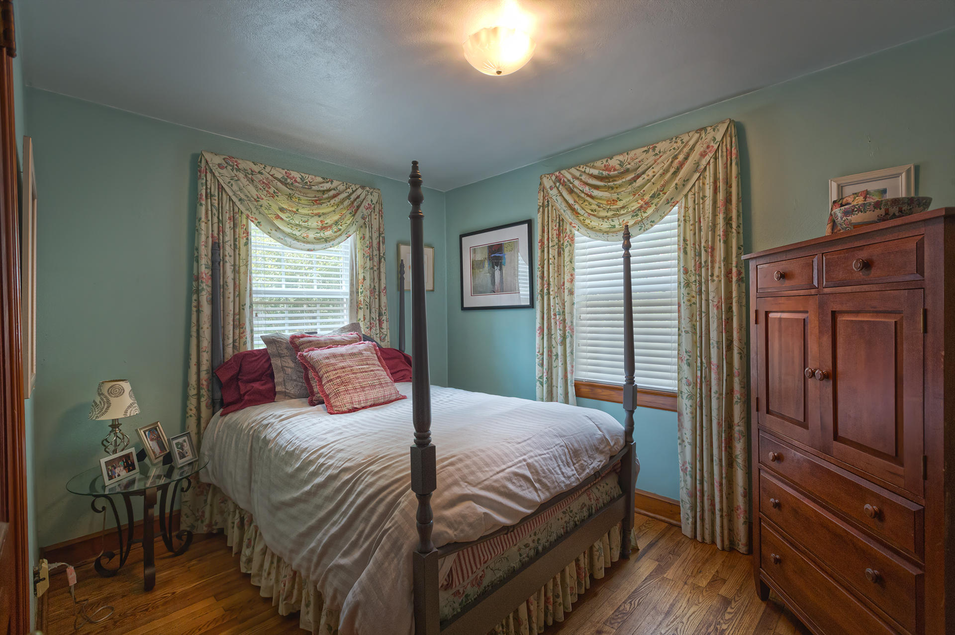 241 Knoll Road Roanoke, VA 24019 - Photo 11 of 18 a bedroom with a bed and wooden floor