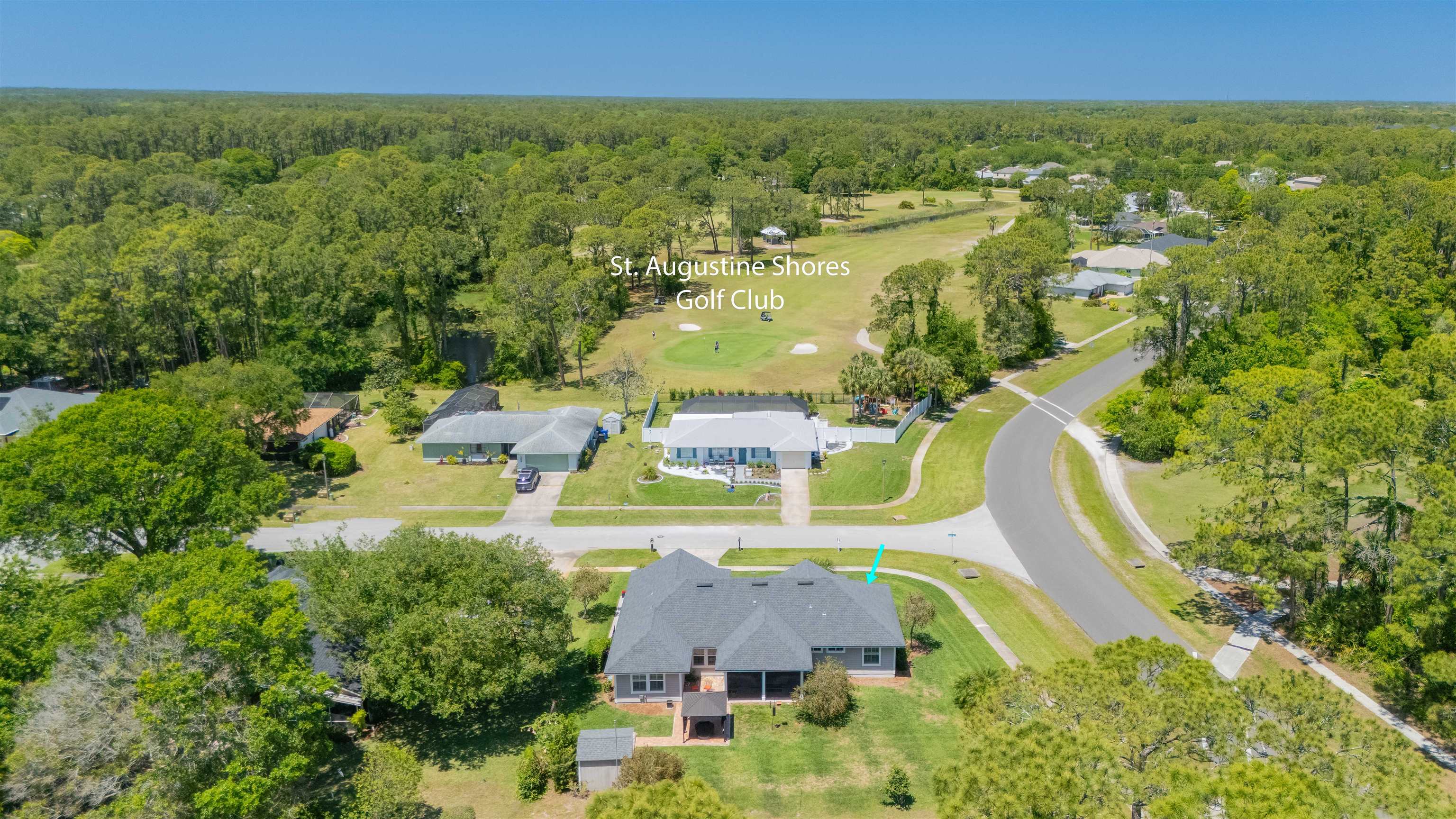 301 Graciela Circle St. Augustine, FL 32086 - Photo 66 of 84 an aerial view of residential house with outdoor space and swimming pool