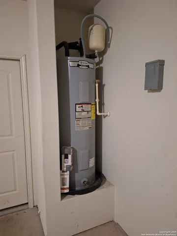 a close view of water heater room
