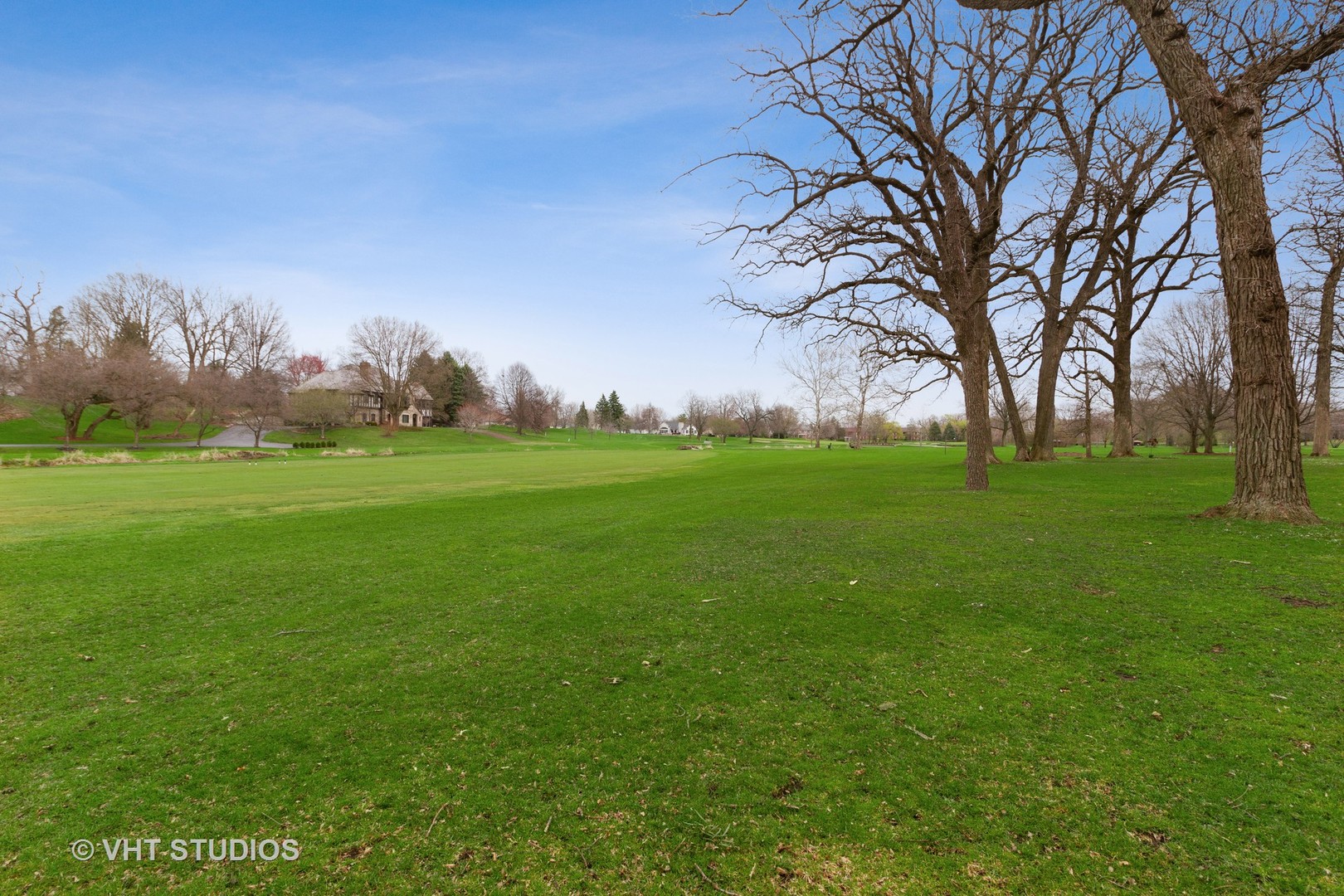517 Aberdeen Road Frankfort, IL 60423 - Photo 28 of 30 a backyard of a house with lots of green space and fog