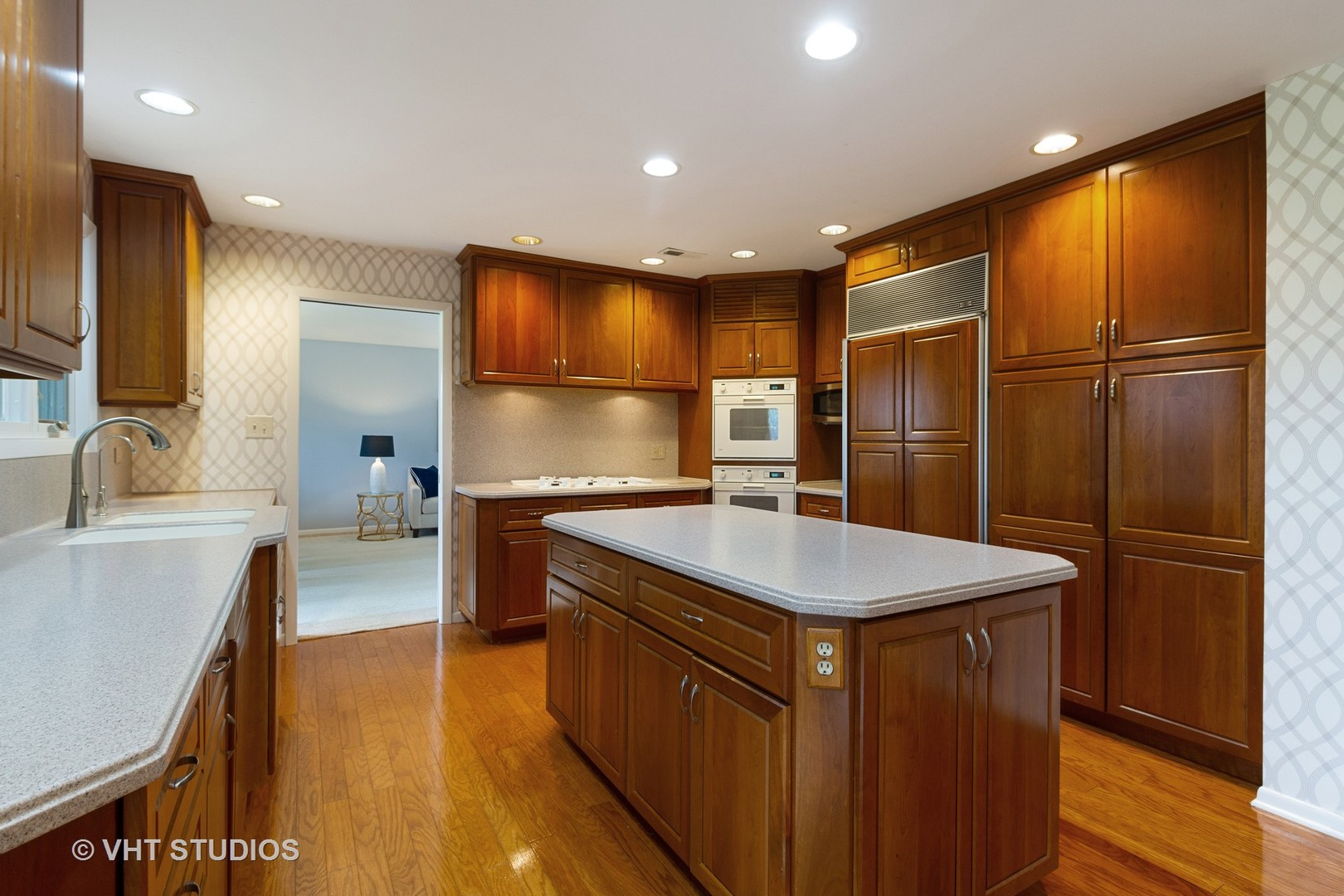517 Aberdeen Road Frankfort, IL 60423 - Photo 7 of 30 a kitchen with stainless steel appliances granite countertop a sink a refrigerator and a stove