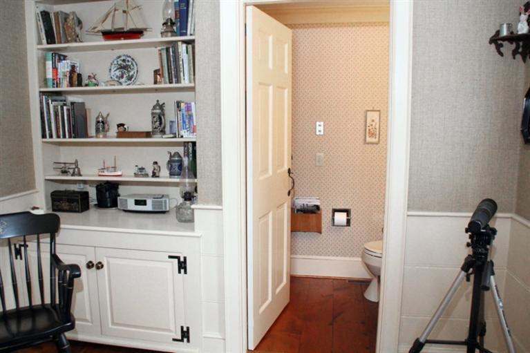 148 Point Hill Road West Barnstable, MA 02668 - Photo 16 of 35 a bathroom with a sink a toilet and a shower curtain