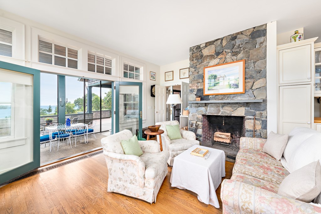 147 Beavertail Road Jamestown, RI 02835 - Photo 22 of 46 Wood burning fireplace.