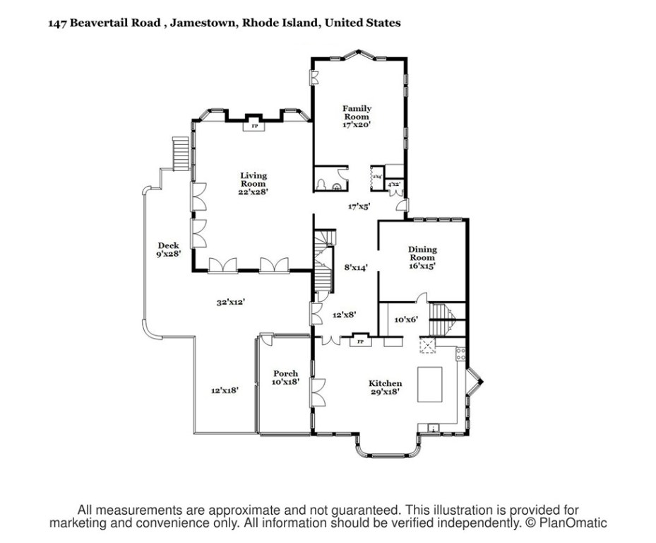 147 Beavertail Road Jamestown, RI 02835 - Photo 44 of 46 First floor. Oversized deck looking straight out to open ocean. Screened in porch. 2 wood burning fireplaces on main floor.