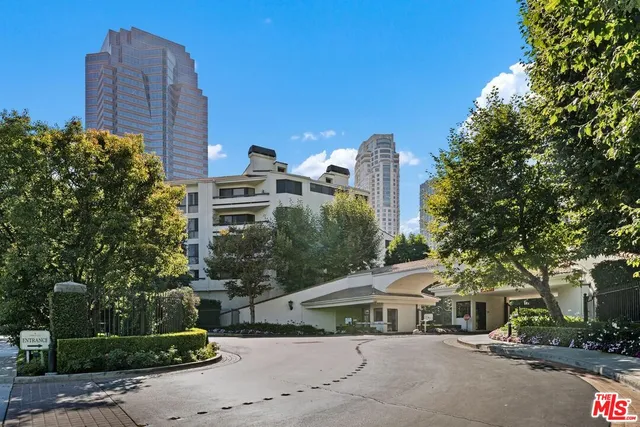 a view of a city with tall buildings