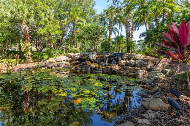 a view of a backyard with table and chairs