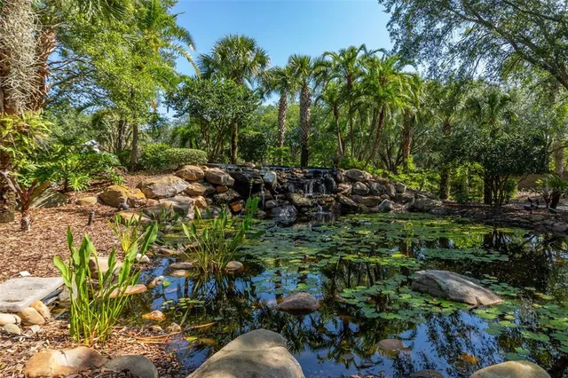 a view of wooden floor with a lake