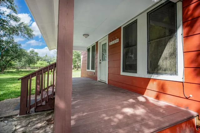 a balcony view with a outdoor space