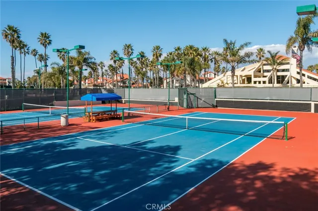 a view of a lake with a yard