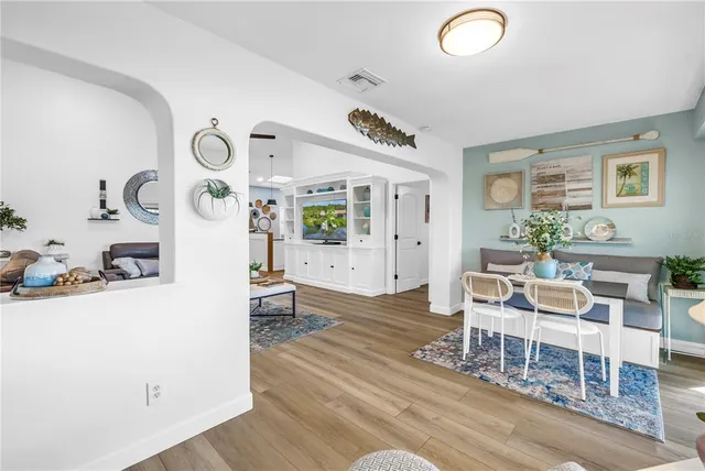 a outdoor space with furniture