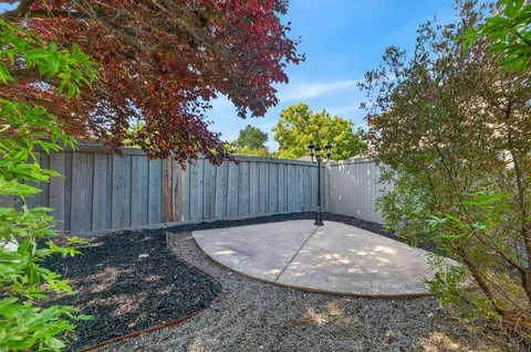a backyard of a house