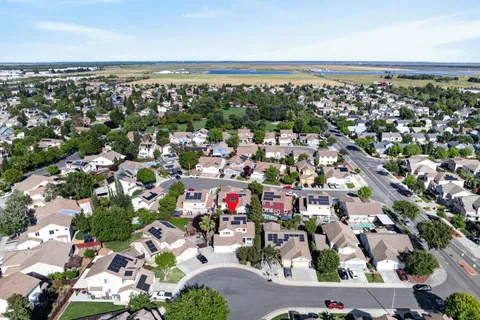 an aerial view of a city