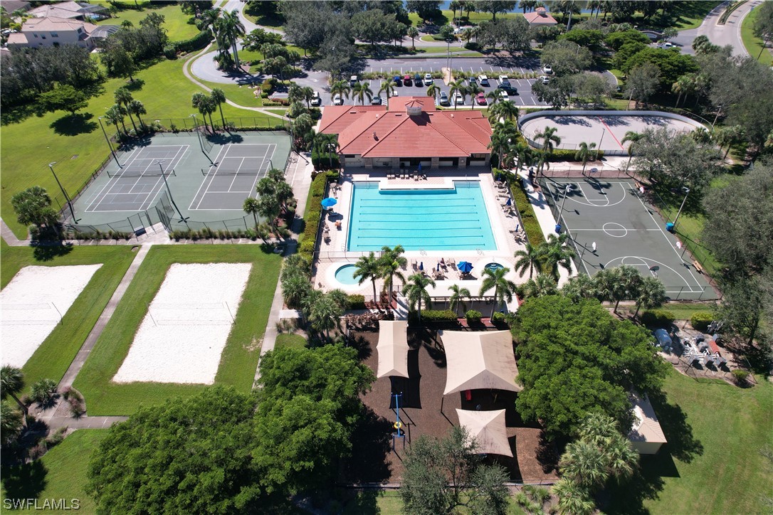 12956 Stone Tower Loop Fort Myers, FL 33913 - Photo 22 of 26 an aerial view of a house with a swimming pool yard and outdoor seating