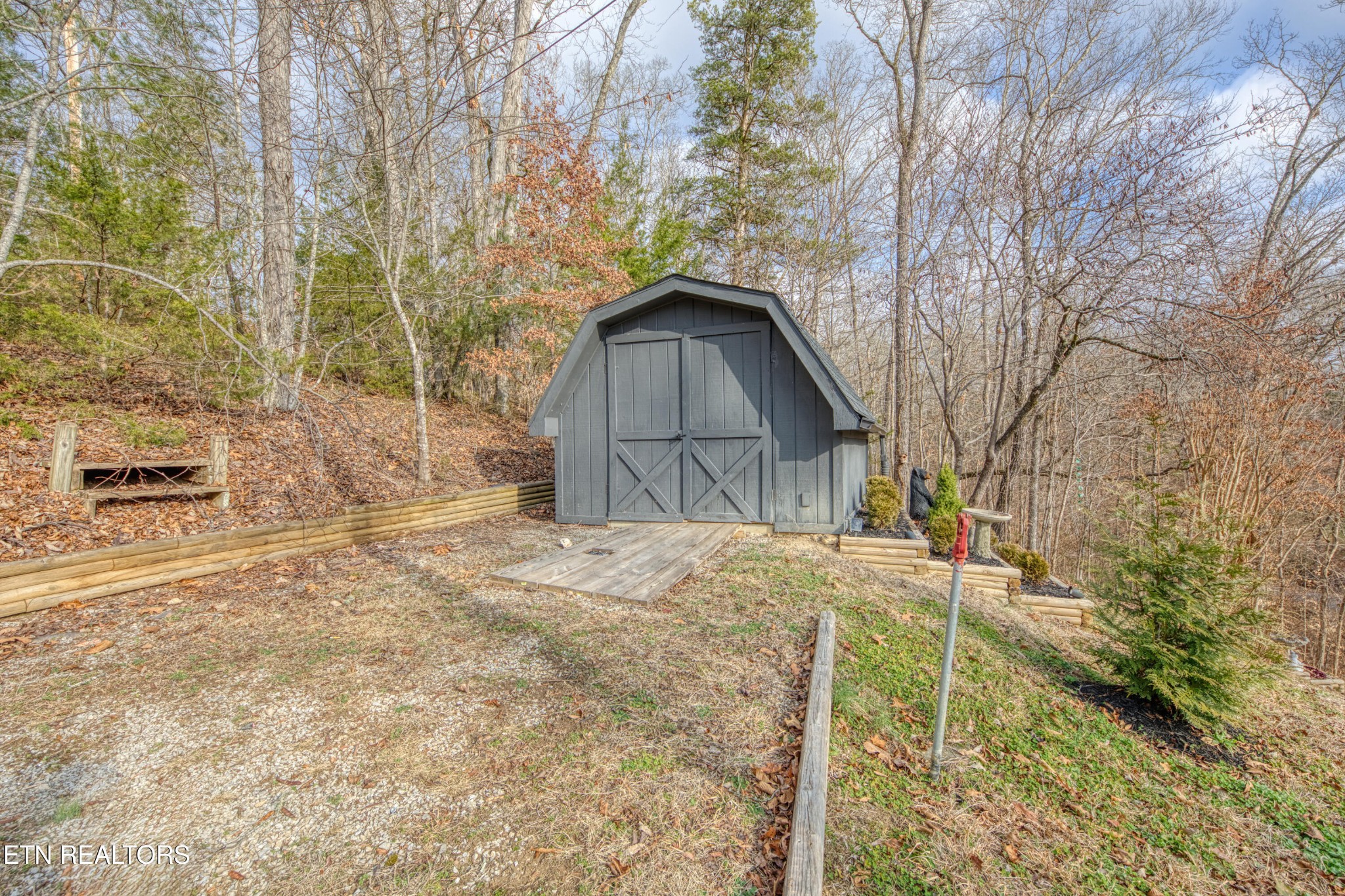 333 Enchanted Forest Way Sevierville, TN 37876 - Photo 29 of 42 a wooden house with trees in the background