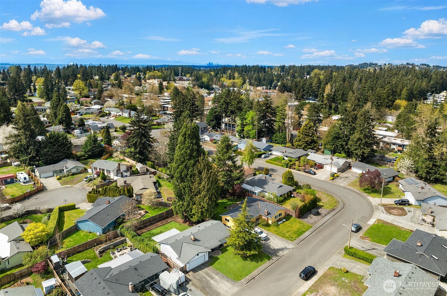 1067 Anacortes Avenue Northeast Renton, WA 98059 - Photo 30 of 34 an aerial view of residential houses with outdoor space