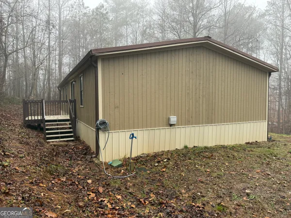 a backyard of a house