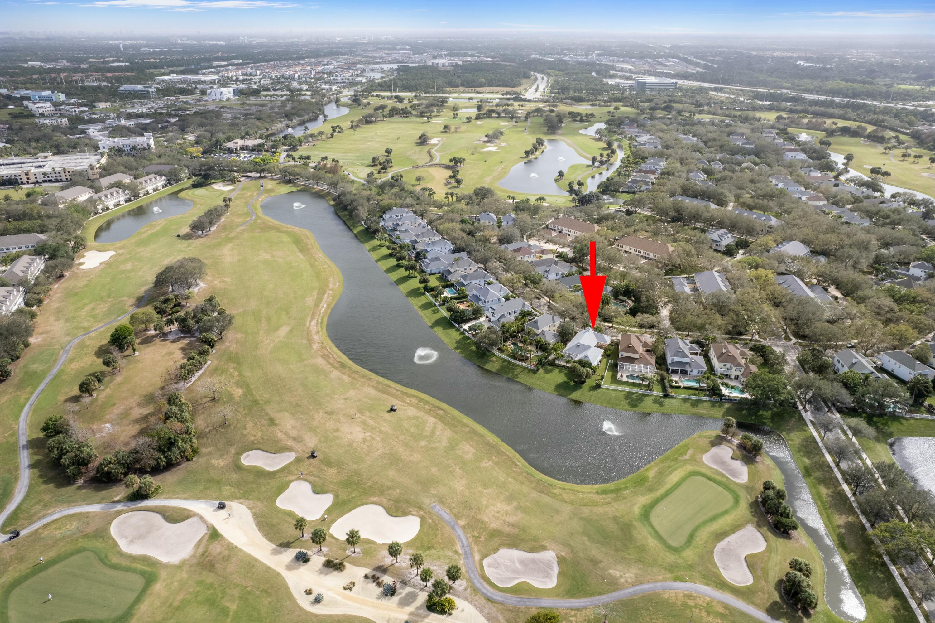 140 Barbados Drive Jupiter, FL 33458 - Photo 9 of 42 an aerial view of a house with a swimming pool