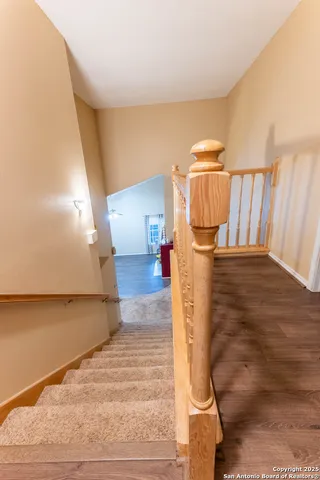 a view of a living room with furniture