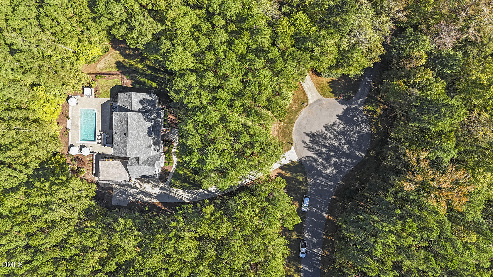 905 Olde Thompson Creek Road Apex, NC 27523 - Photo 10 of 67 an aerial view of a house with a yard and a large tree