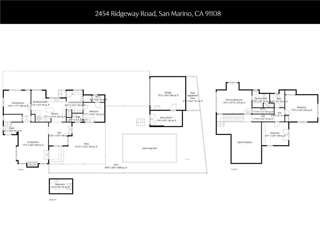 2454 Ridgeway Road San Marino, CA 91108 - Photo 34 of 34 FLOOR PLAN