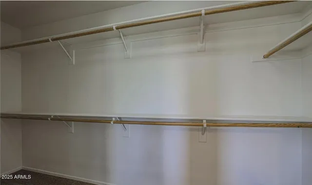 a close view of closet