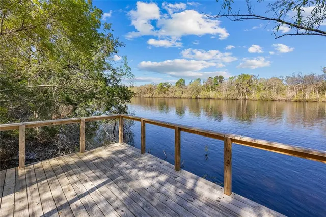a view of a lake with a mountain