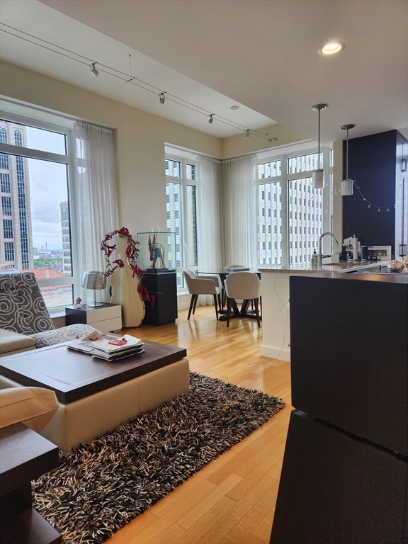 400 Stuart Street, Unit 18K Boston, MA 02116 - Photo 6 of 29 a living room with furniture and a couch