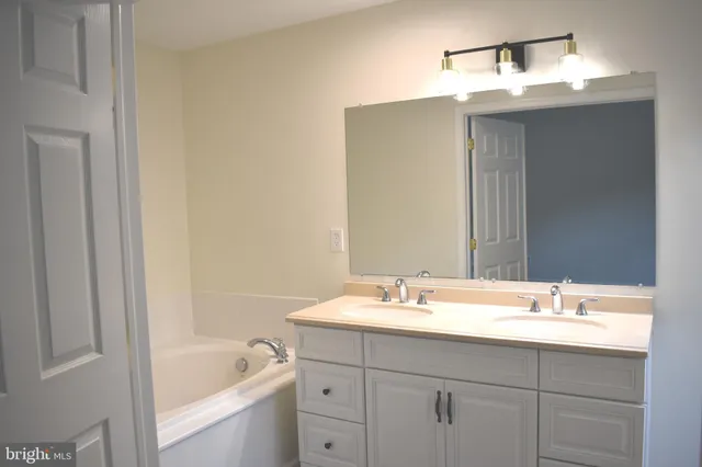 a bathroom with a sink and a vanity