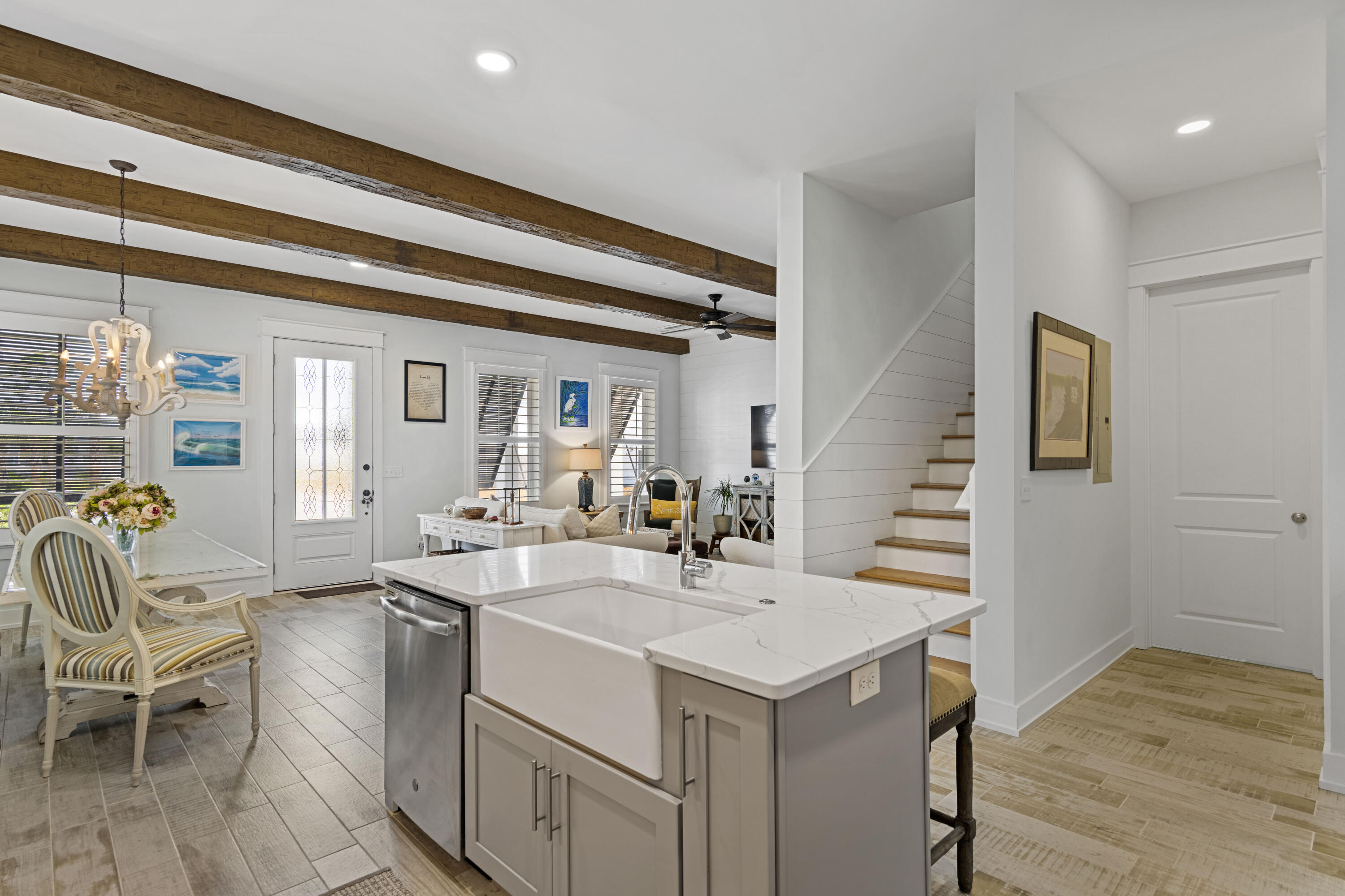 58 Beach View Drive Inlet Beach, FL 32461 - Photo 11 of 47 a kitchen with a sink cabinets and wooden floor