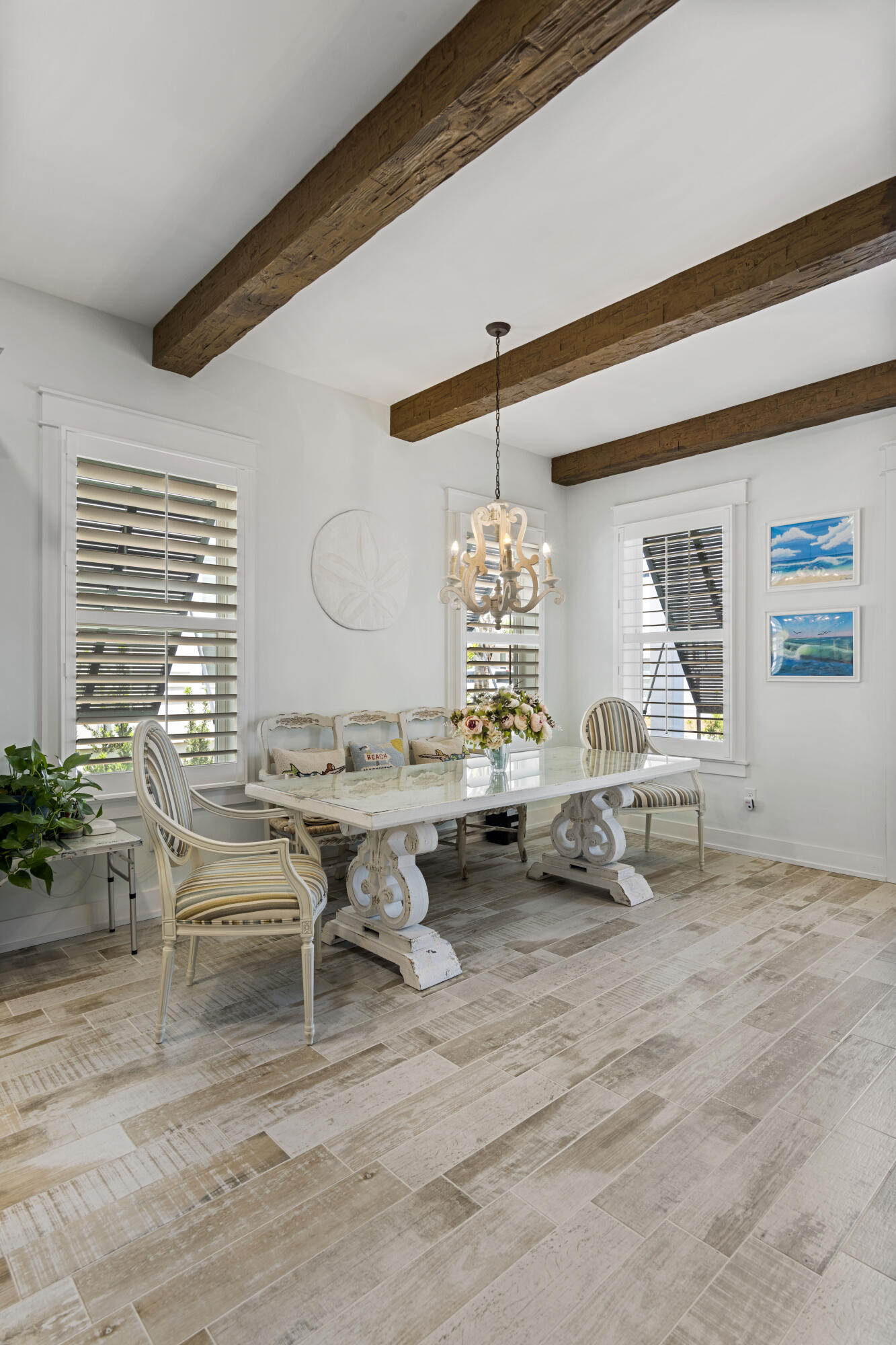58 Beach View Drive Inlet Beach, FL 32461 - Photo 13 of 47 a view of a dining room with furniture window and outside view