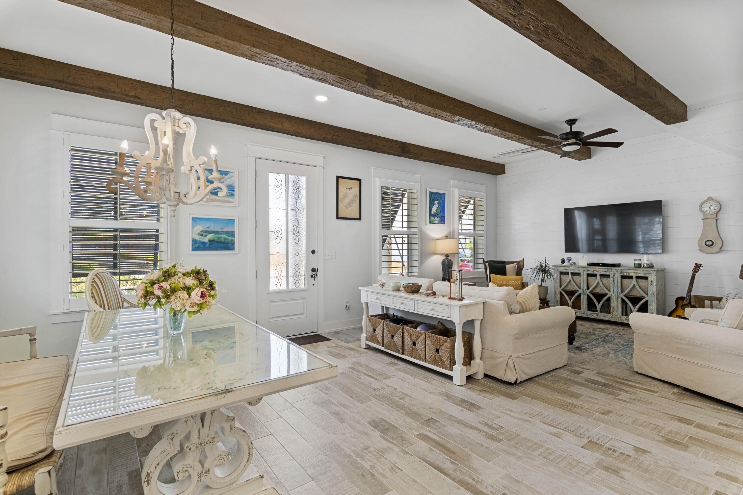 58 Beach View Drive Inlet Beach, FL 32461 - Photo 19 of 47 a living room with furniture and a flat screen tv