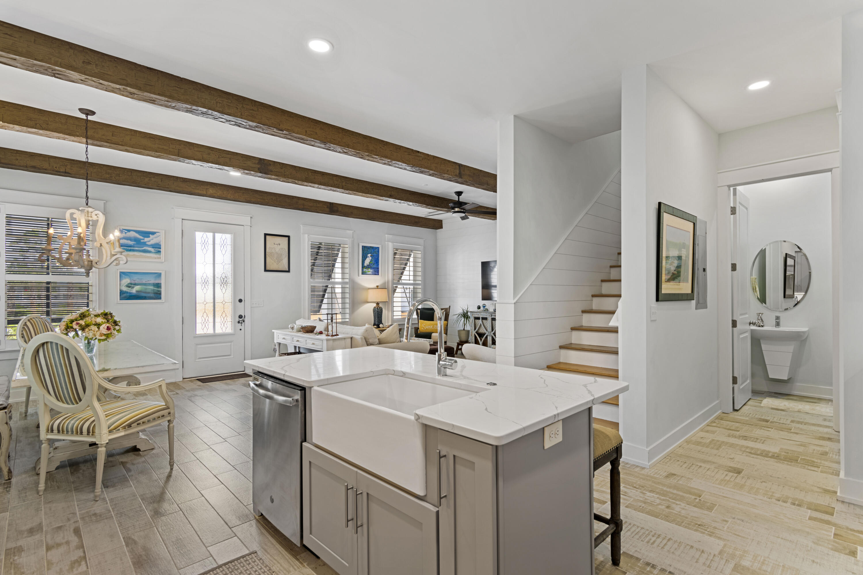 58 Beach View Drive Inlet Beach, FL 32461 - Photo 10 of 47 a kitchen with a sink cabinets and wooden floor