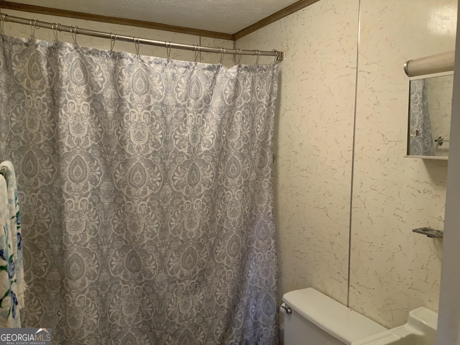 277 Hamilton Road Blairsville, GA 30512 - Photo 17 of 27 a bathroom with a shower curtain and sink