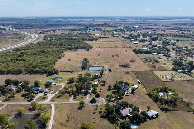 an aerial view of multiple house