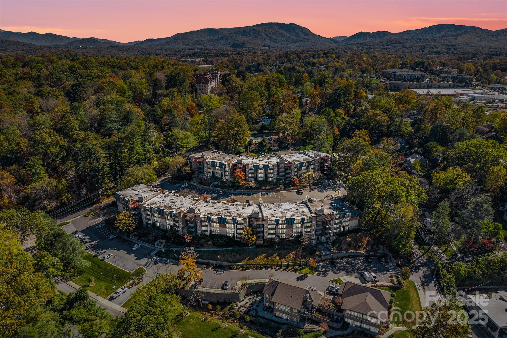 429 Bowling Park Road Asheville, NC 28803 - Photo 26 of 30 a view of a city with lush green forest