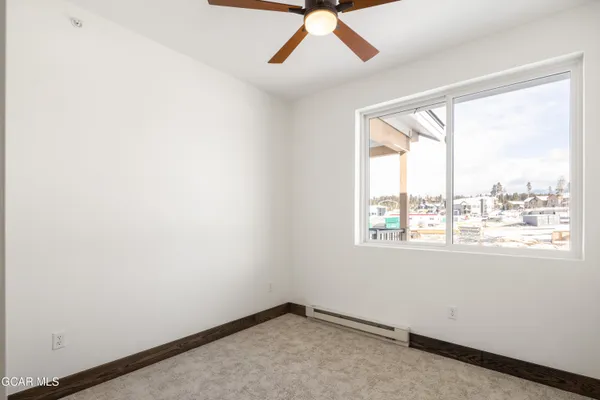 an empty room with a window