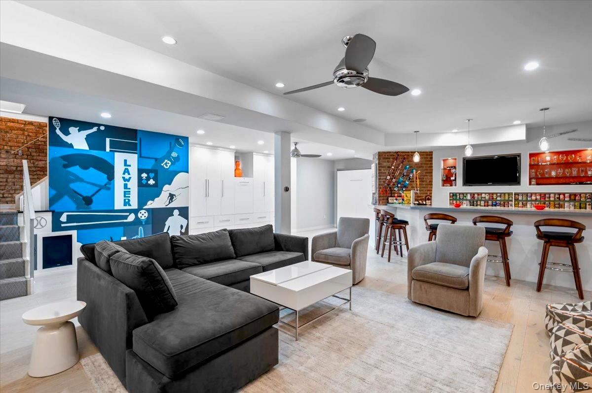 201 North Broadway Nyack, NY 10960 - Photo 21 of 36 a living room with furniture and a ceiling fan