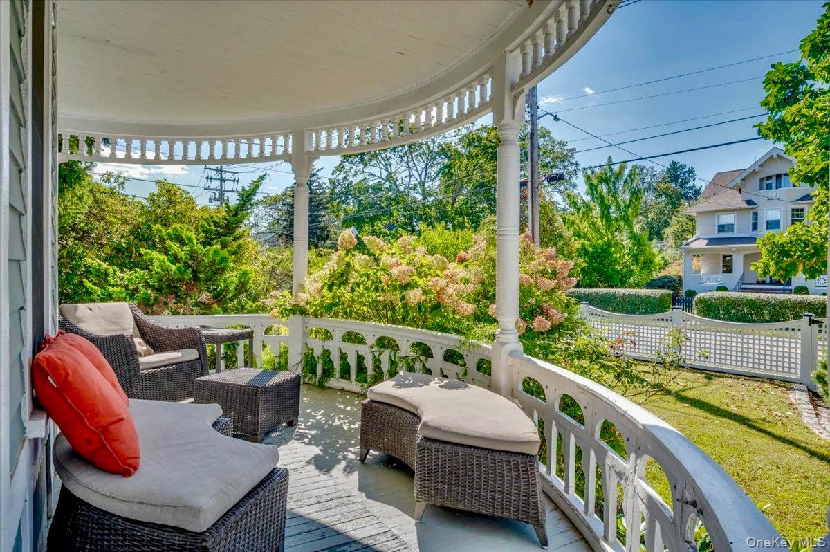 201 North Broadway Nyack, NY 10960 - Photo 4 of 36 a balcony with furniture and a garden
