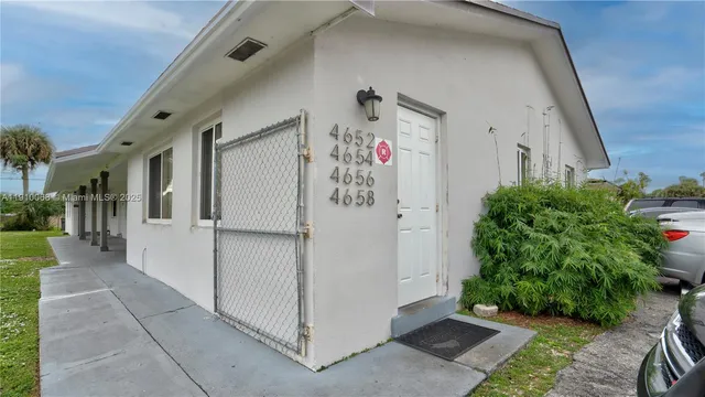 a front view of a house with entryway