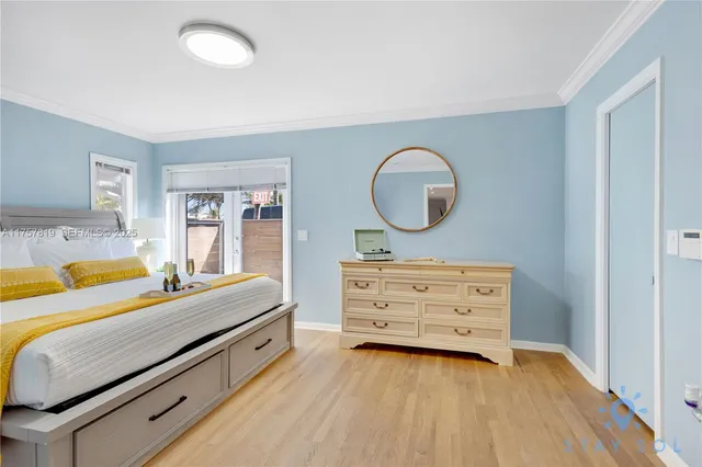 a room with furniture and a mirror