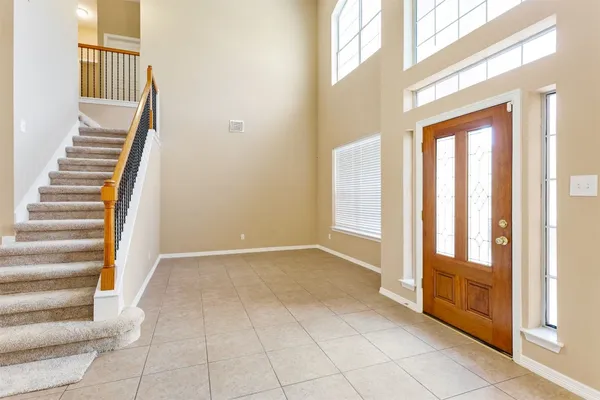 a view of an entryway with staircase