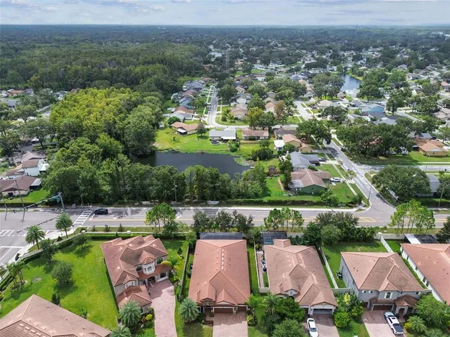 an aerial view of multiple house