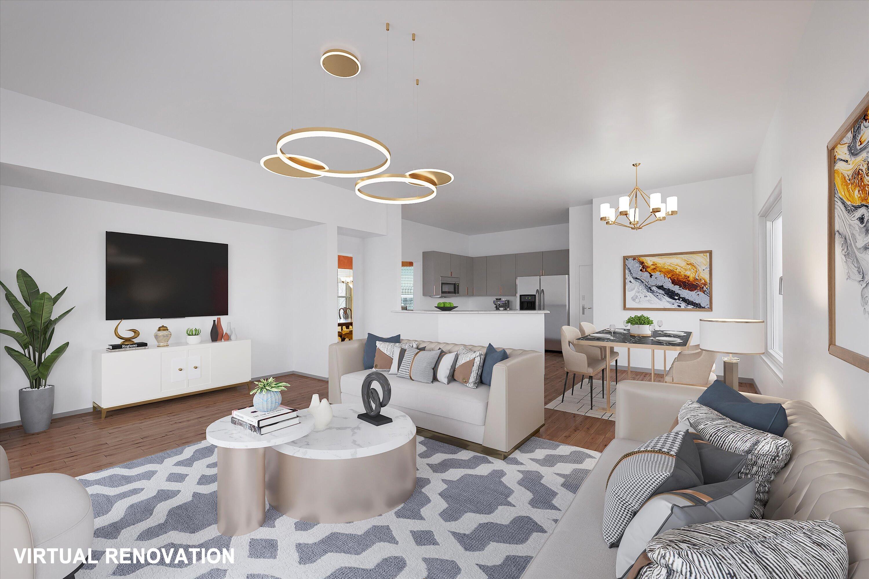 5002 Victoria Circle West Palm Beach, FL 33409 - Photo 18 of 37 a living room with furniture and a flat screen tv